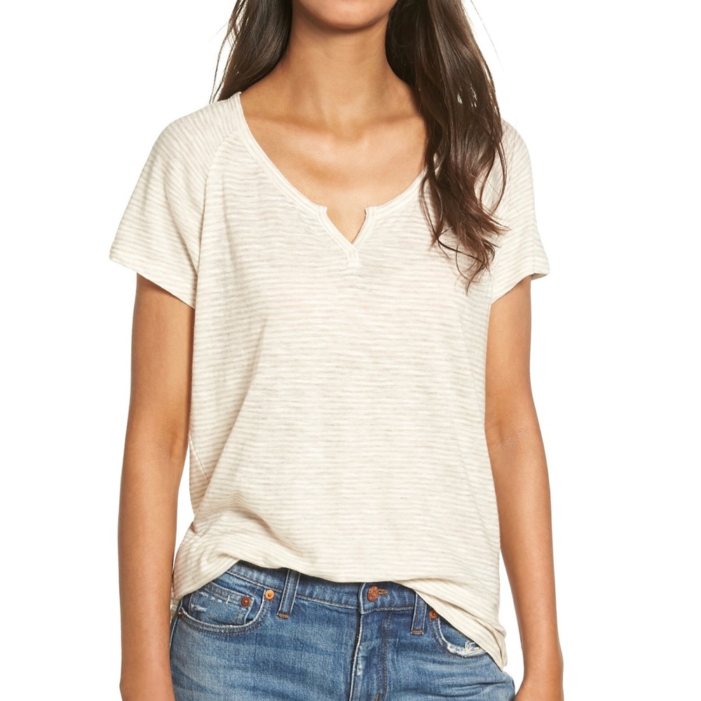 Madewell Choral Split-Neck Tee
